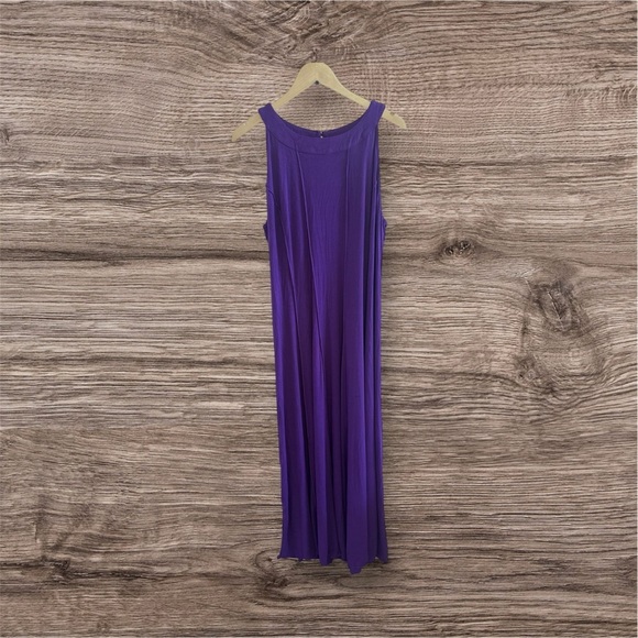 Ashley Stewart Purple Maxi Dress Sleeveless A Keyhole Datail The Back 18/20 W - Picture 5 of 16